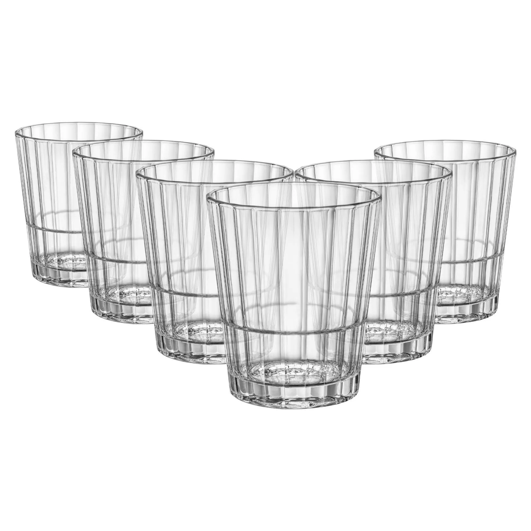 Glassware | Oxford Bar Stacking Double Whisky Glasses - 374ml - Clear - Pack of 6 | Bormioli Rocco