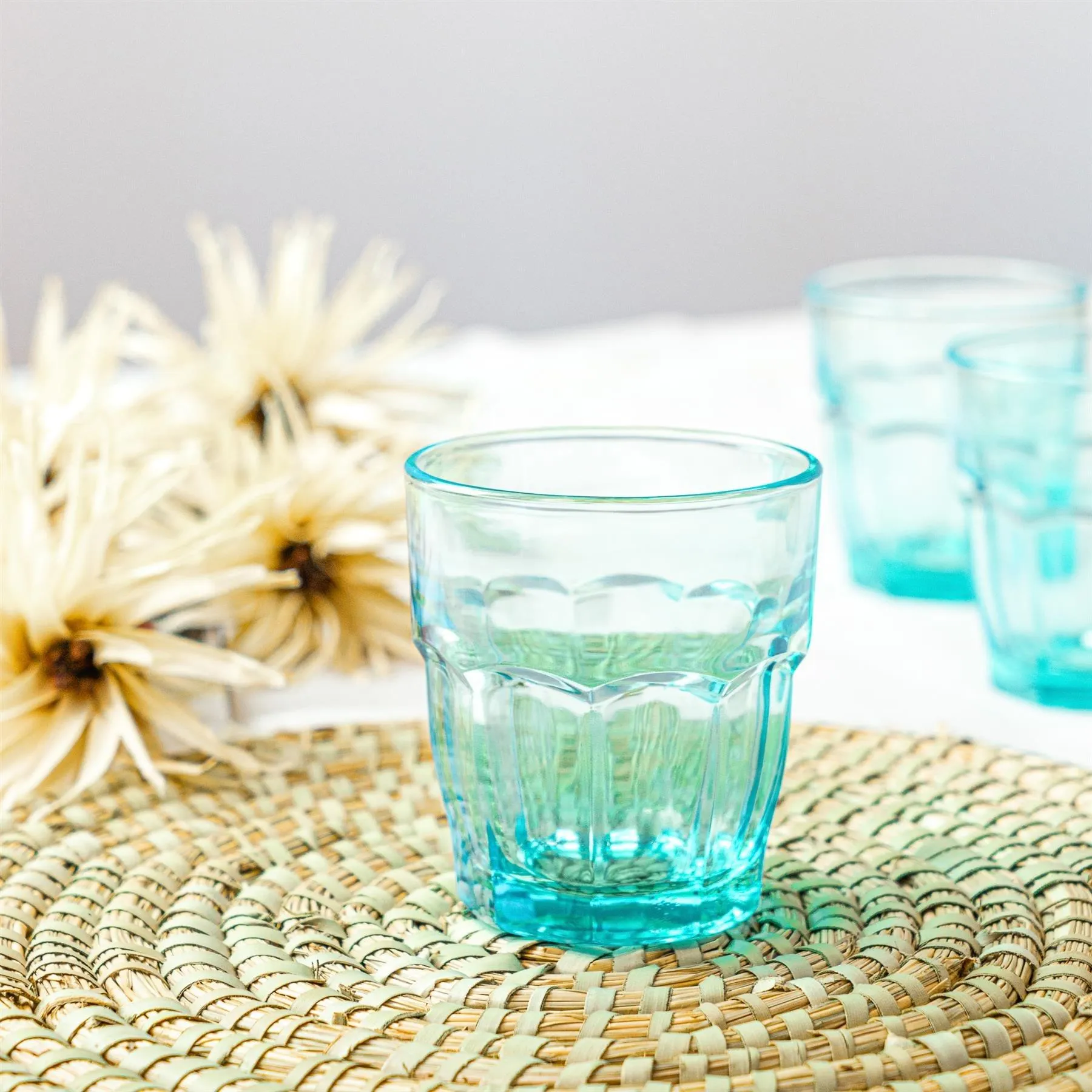 Glassware | Rock Bar Lounge Water Glasses - 270ml - Blue - Pack of 6 | Bormioli Rocco