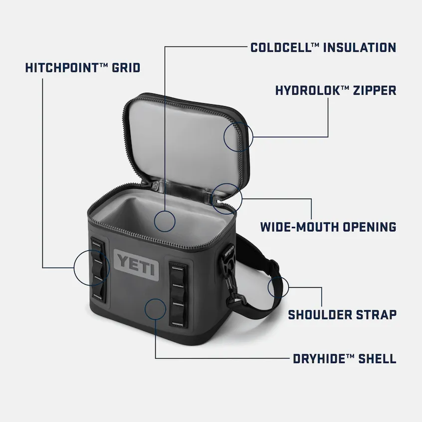 Hopper Flip 8 Soft Cooler - Charcoal