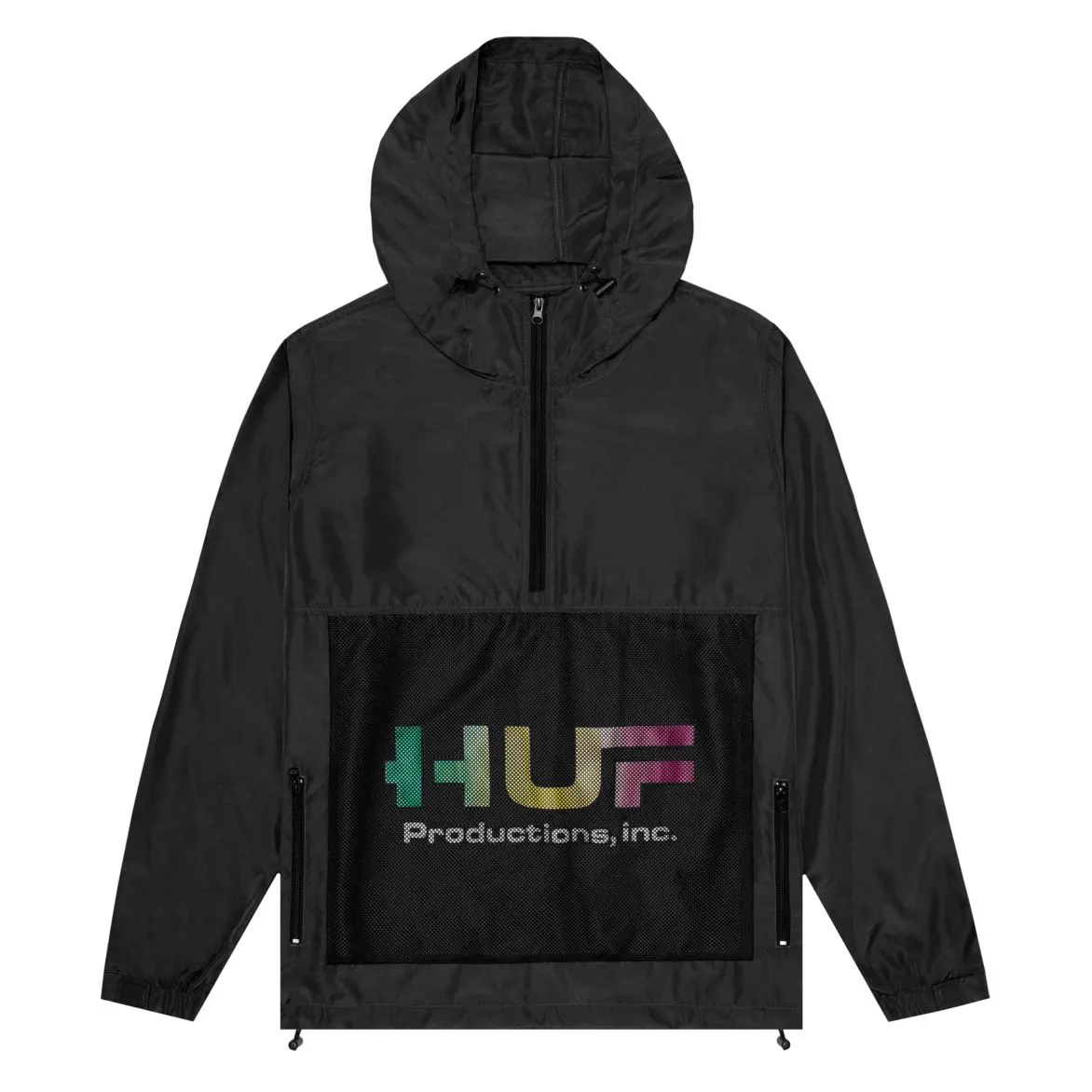 HUF PRODUCTIONS INC ANORAK JACKET // BLACK