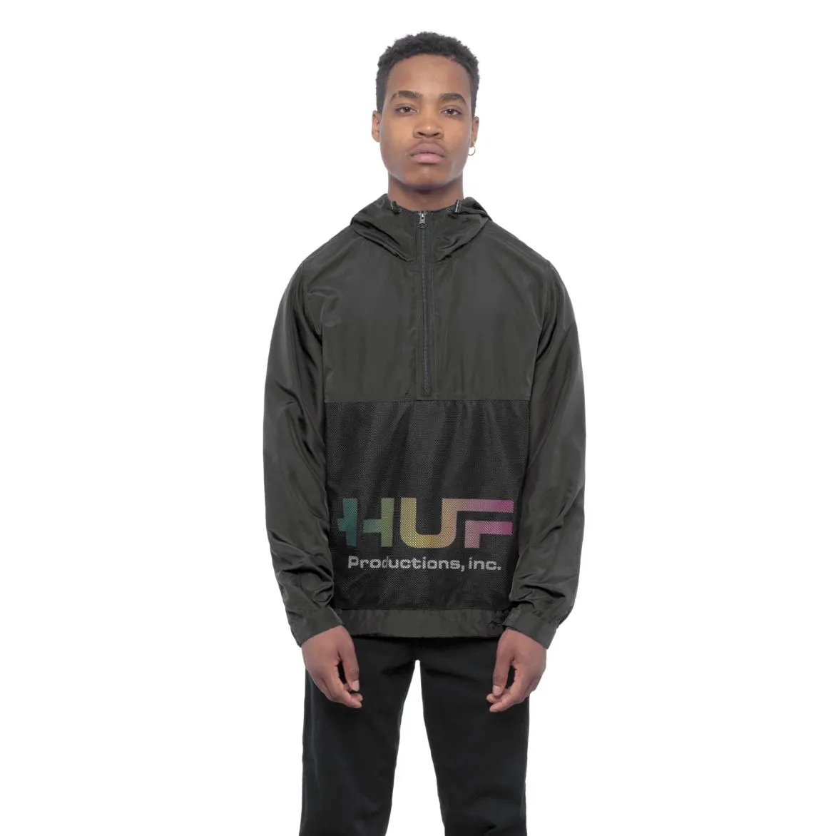 HUF PRODUCTIONS INC ANORAK JACKET // BLACK