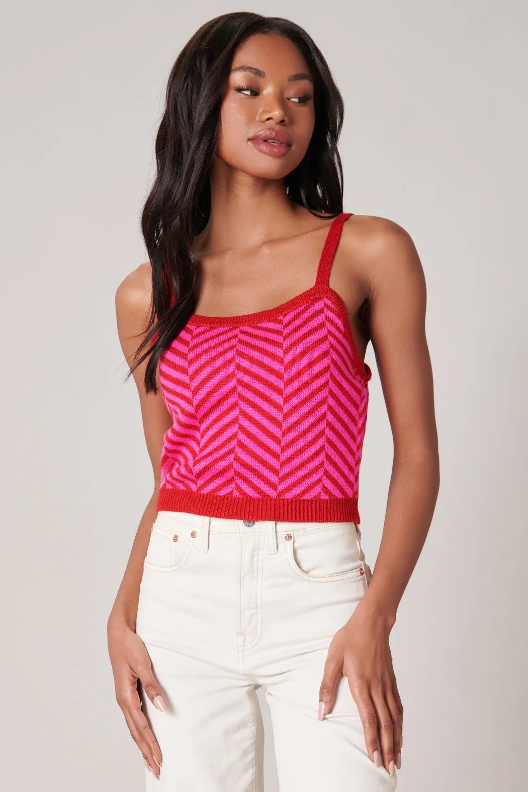 I Want Candy Chevron Sweater Tank