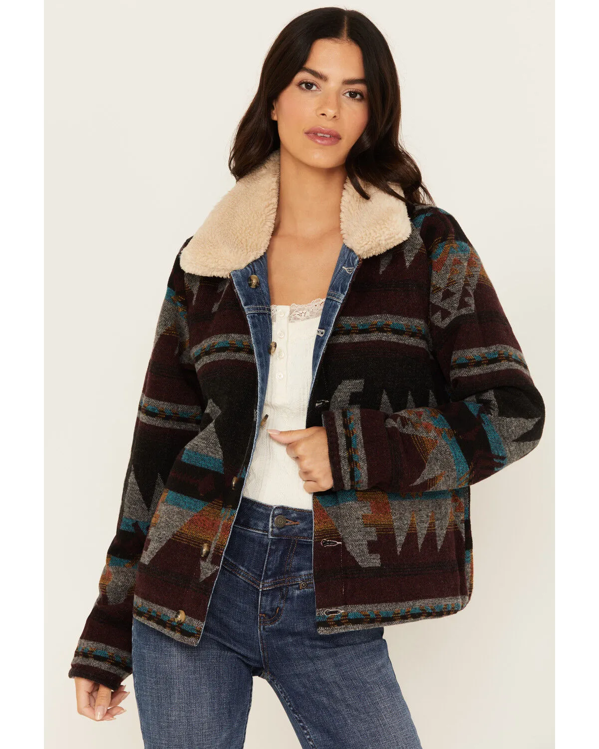 Idyllwind Women's Alcott Reversible Denim / Blanket Jacket