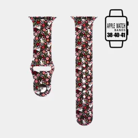 iLLASPARKZ Bunny Flower Patterned Apple Watch Silicone Band