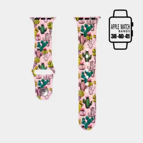 iLLASPARKZ Cactus Patterned Apple Watch Silicone Band