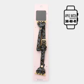 iLLASPARKZ Leopard Patterned Faux Leather Warp Apple Watch Band