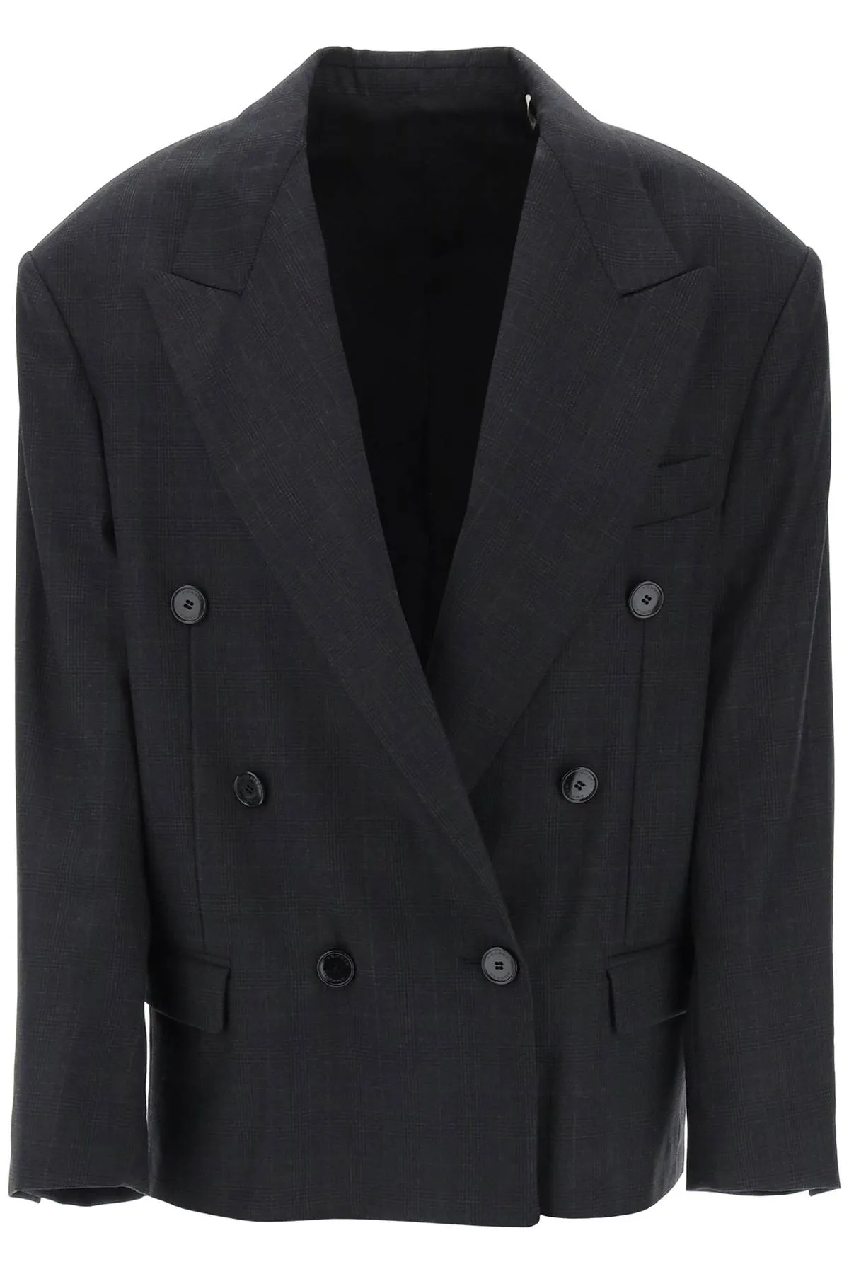 Isabel marant virgin wool klero blazer VE0140FA B1F01I ANTHRACITE