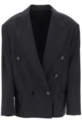 Isabel marant virgin wool klero blazer VE0140FA B1F01I ANTHRACITE