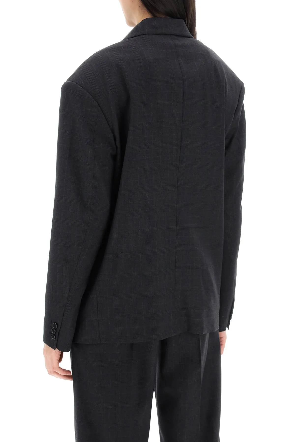 Isabel marant virgin wool klero blazer VE0140FA B1F01I ANTHRACITE