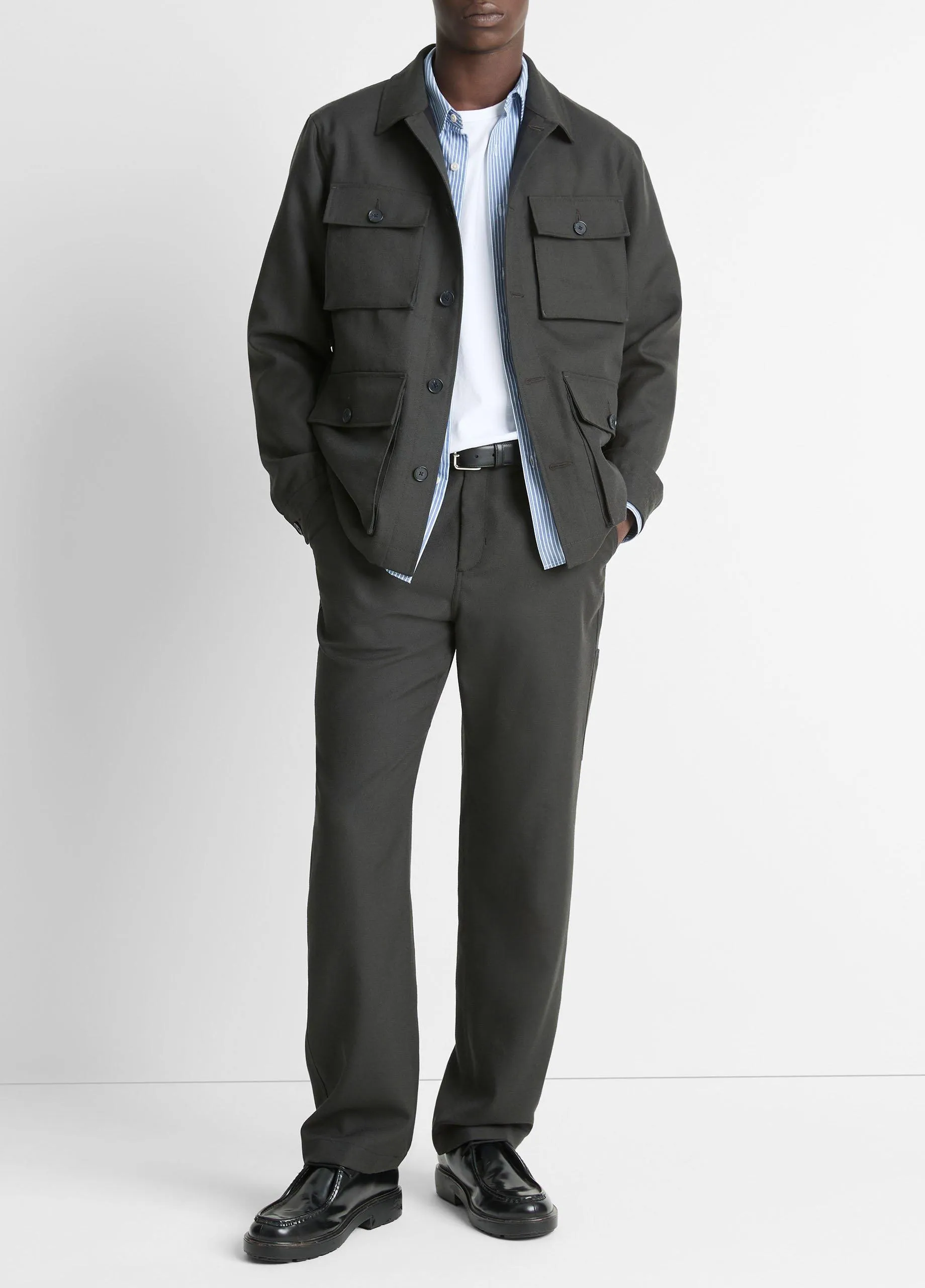 Italian Tropical Wool Field Jacket