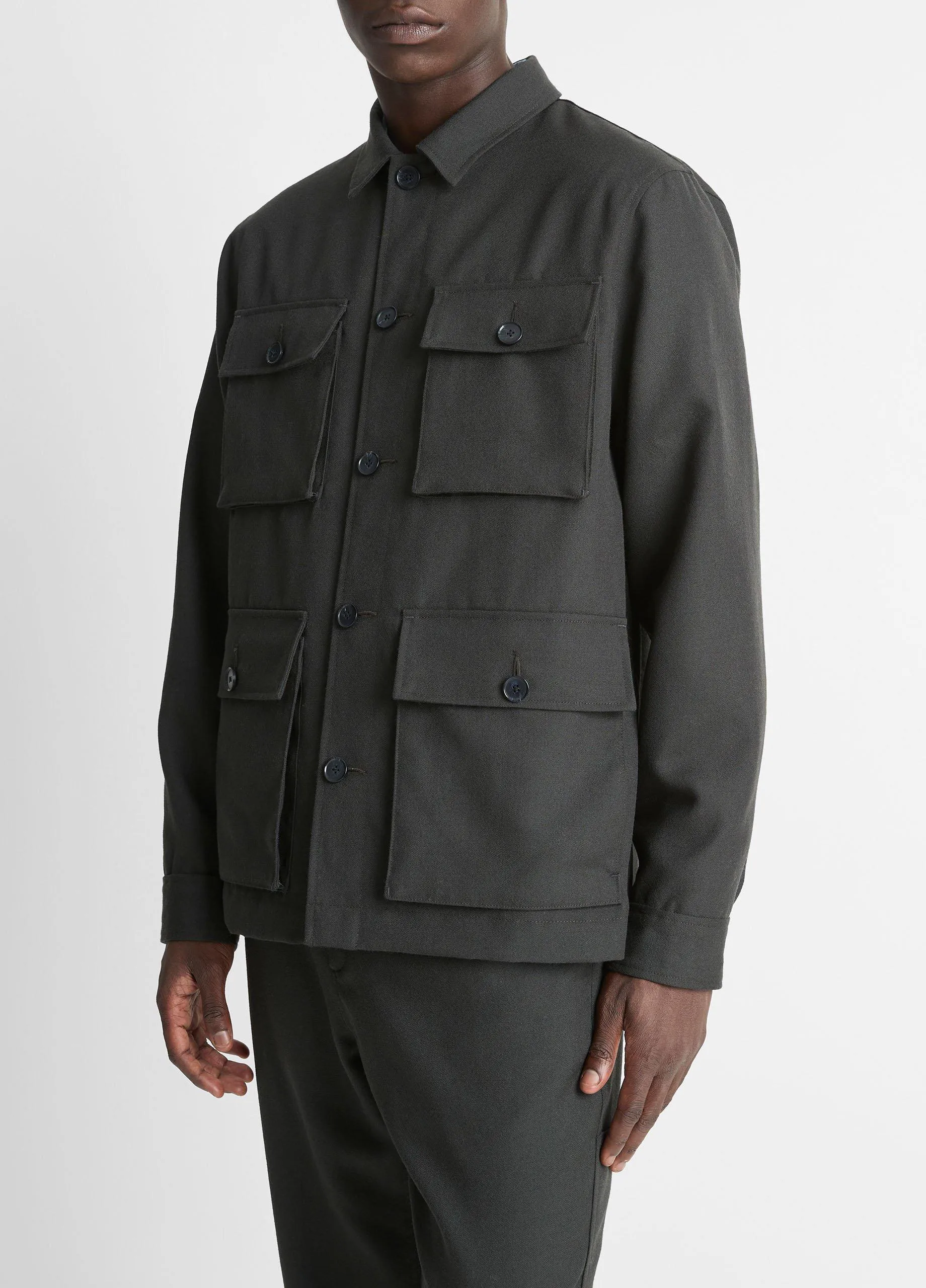 Italian Tropical Wool Field Jacket