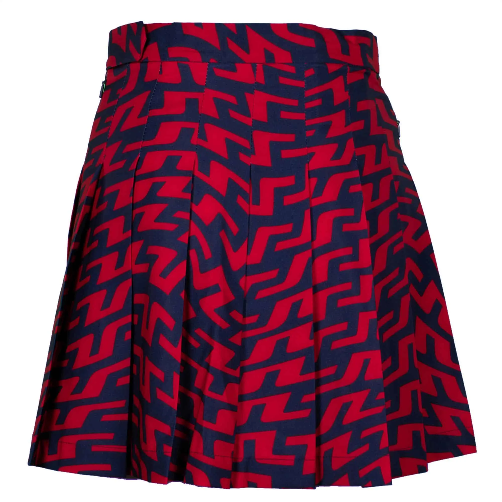 J Lindeberg Adina Print Skirt Bridge Swirl Red