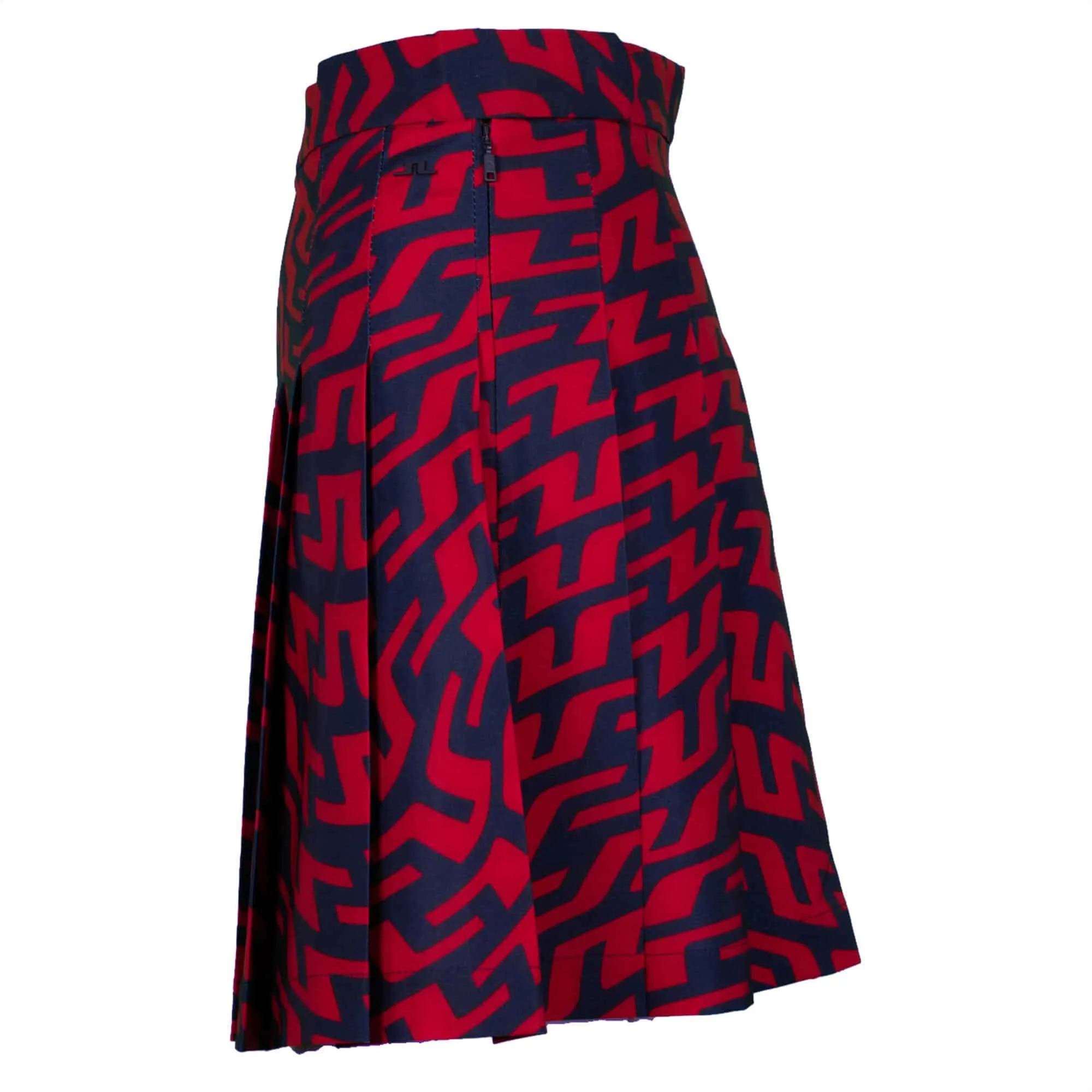 J Lindeberg Adina Print Skirt Bridge Swirl Red