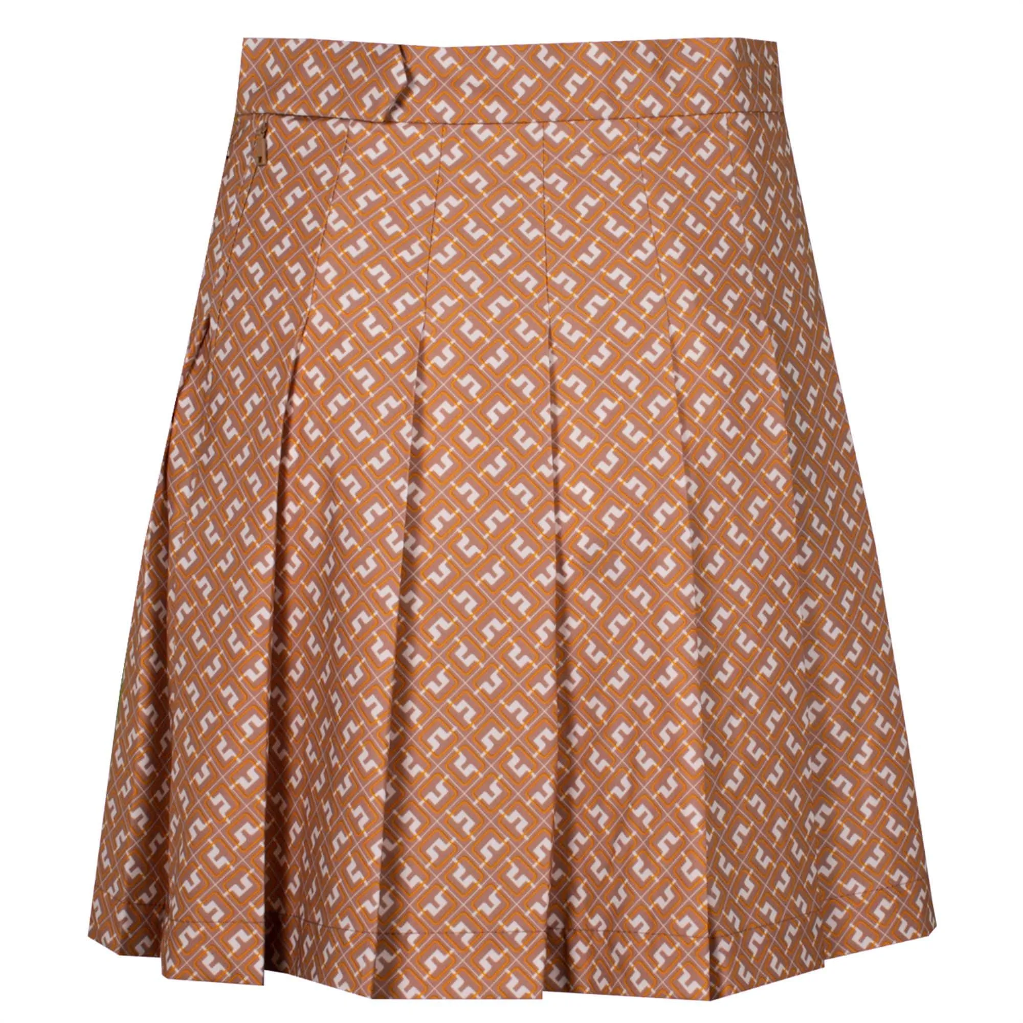 J Lindeberg Adina Print Skirt Tiger JL Monogram