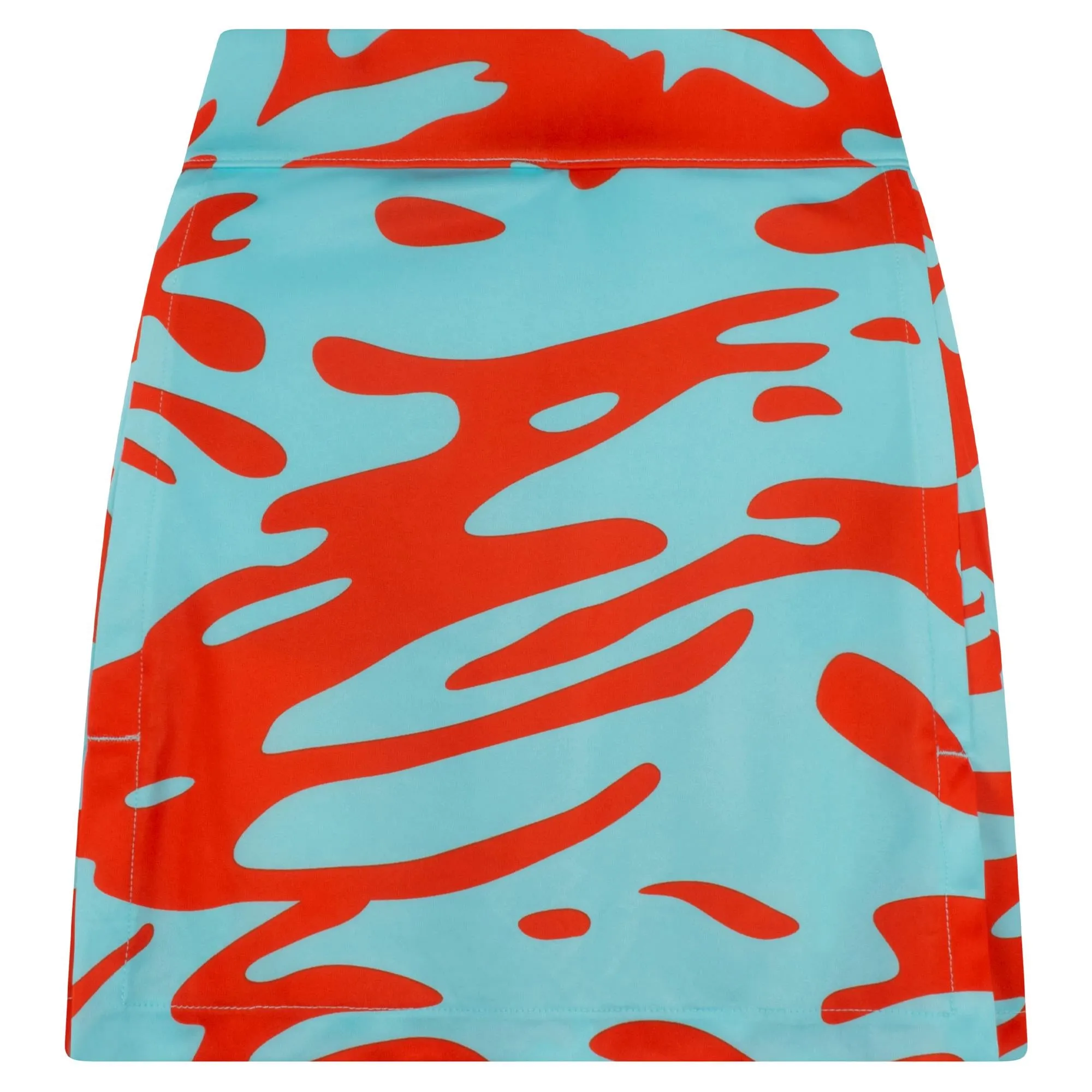 J Lindeberg Amelie Mid Print Golf Skort Neptune Atomizer