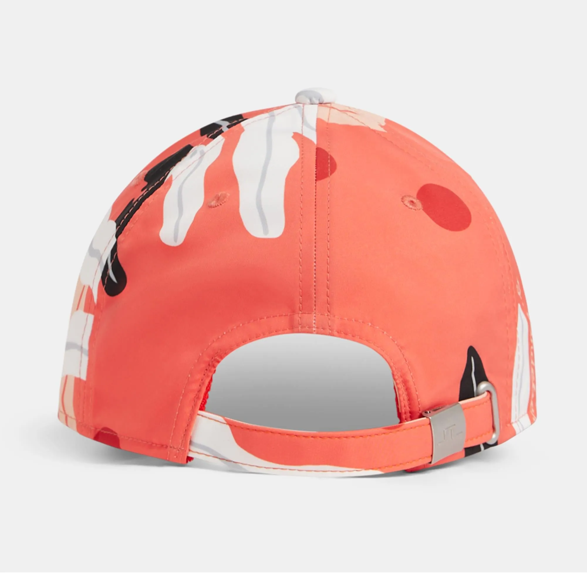 J Lindeberg Asta Print Ladies Golf Cap Monstera Coral