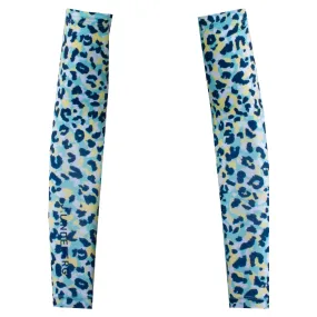 J Lindeberg Aylin Print Sleeves Leopard Aruba Blue