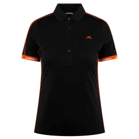 J Lindeberg Demi Ladies Golf Polo Shirt Black