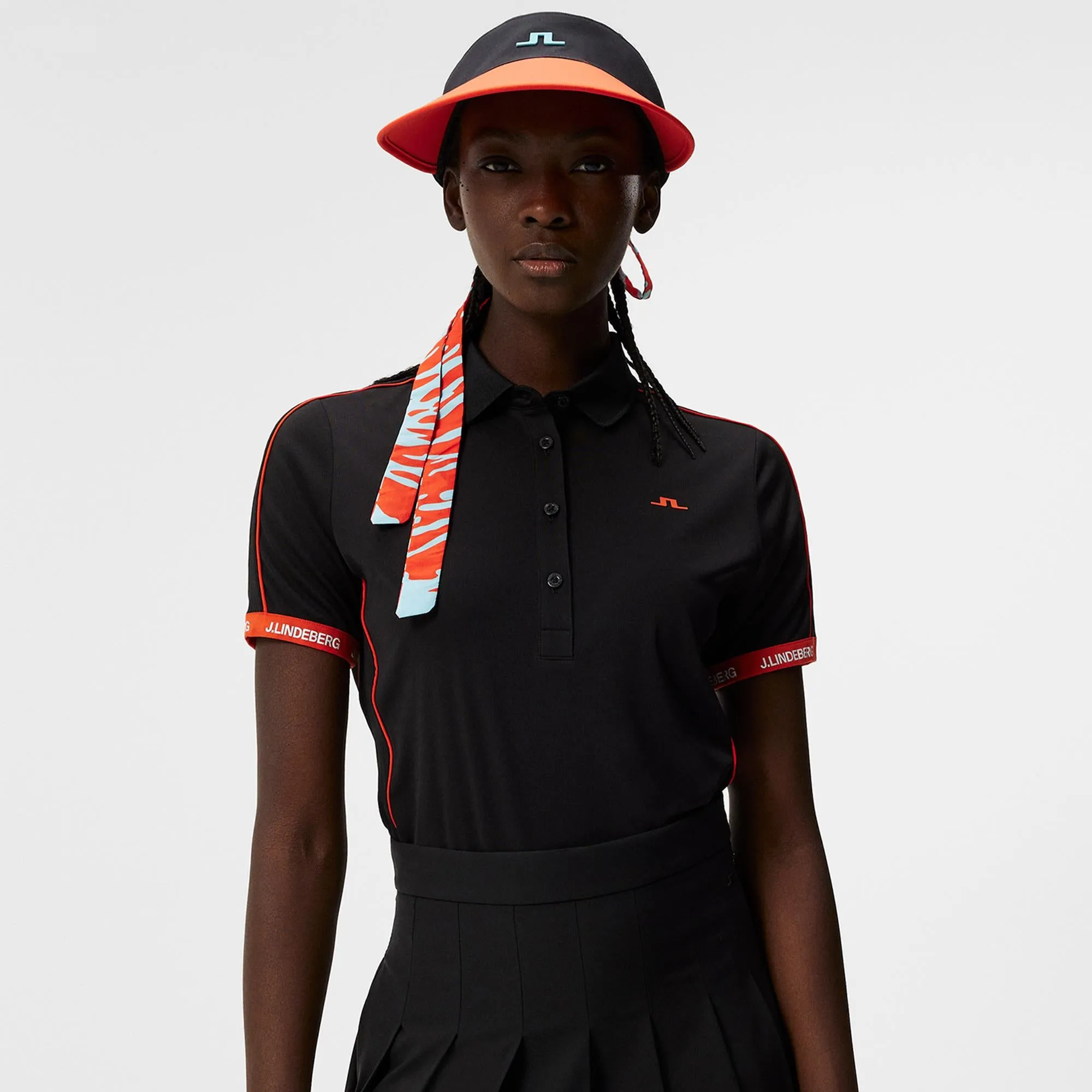 J Lindeberg Demi Ladies Golf Polo Shirt Black