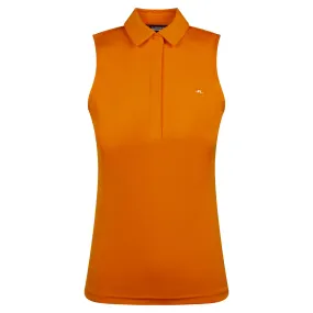 J Lindeberg Dena Ladies Sleeveless Golf Polo Shirt Exurberance