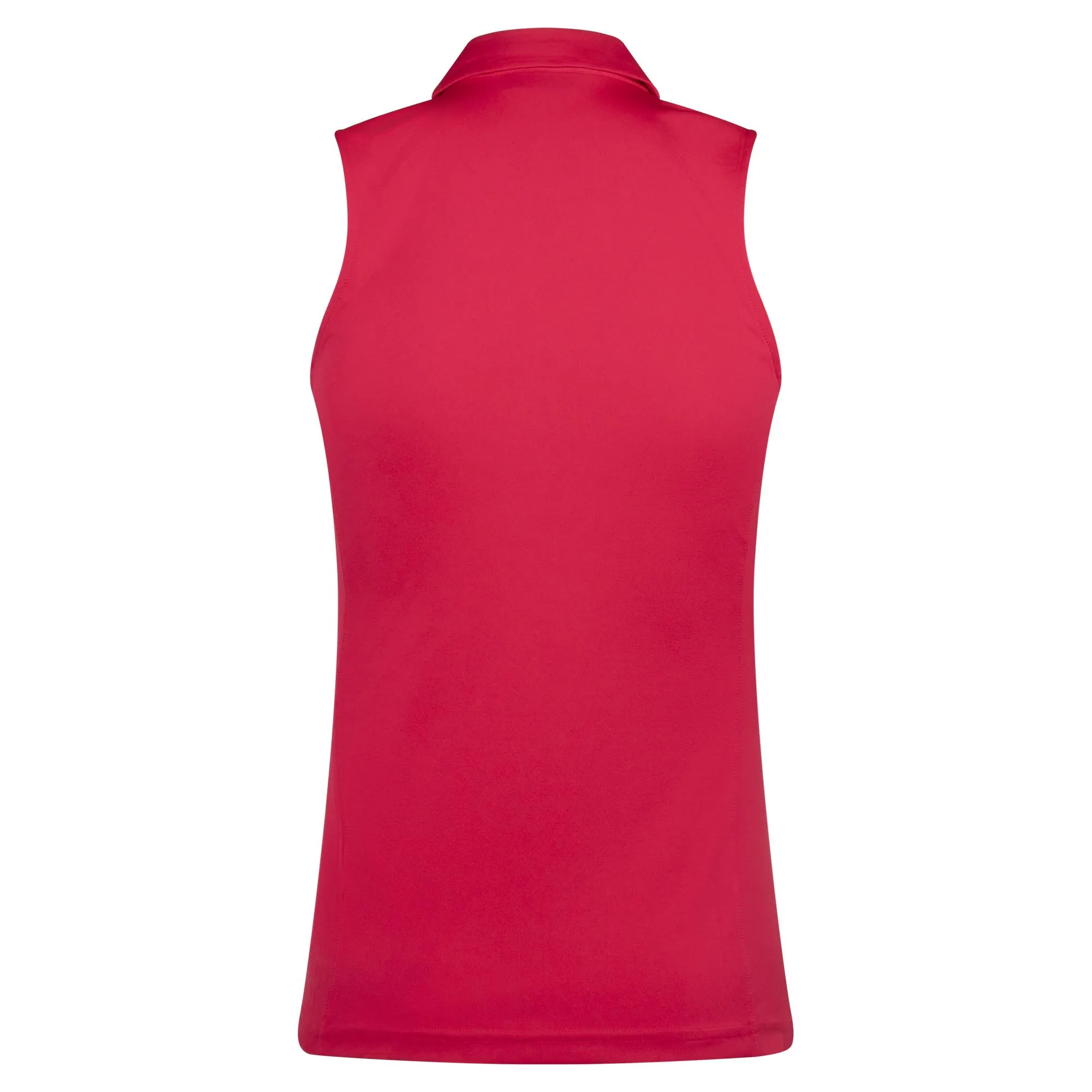 J Lindeberg Dena Ladies Sleeveless Golf Polo Shirt Rose Red