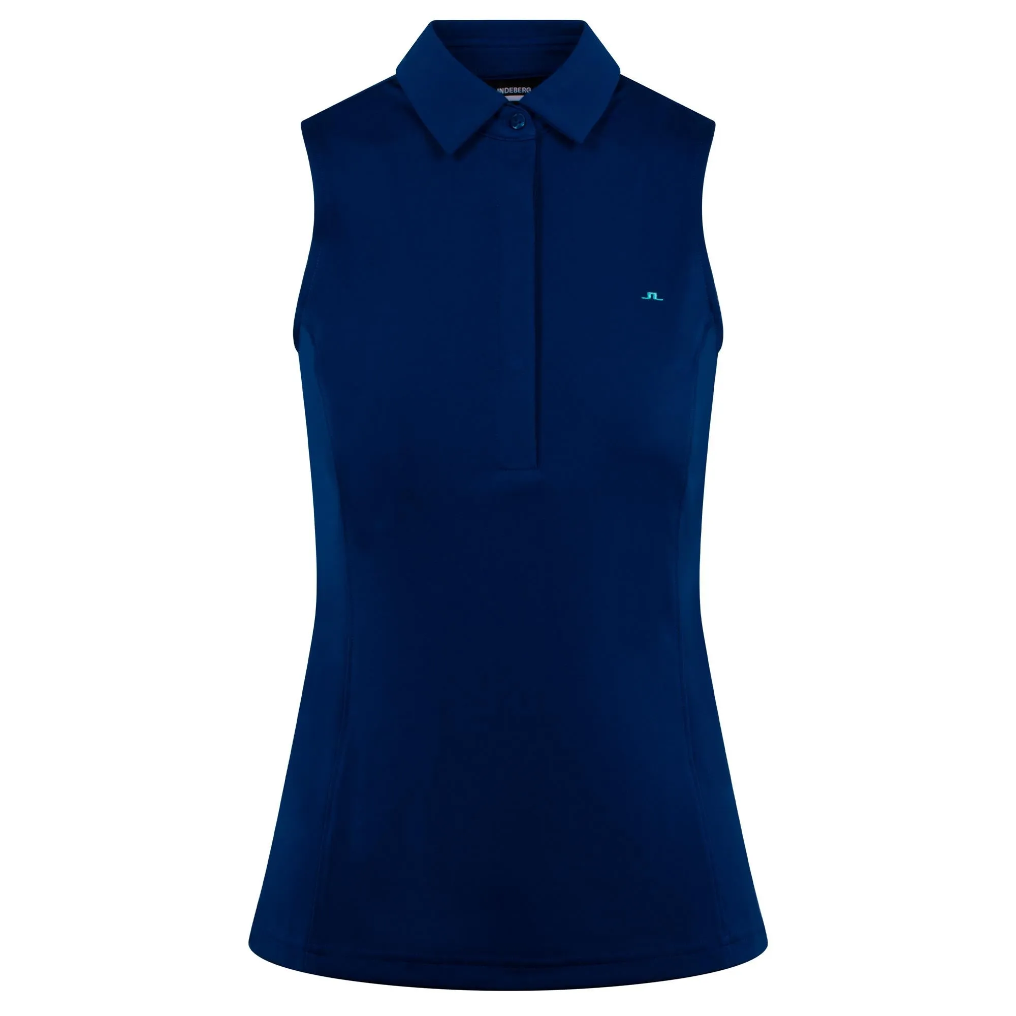 J Lindeberg Dena Sleeveless Ladies Golf Polo Shirt Estate Blue