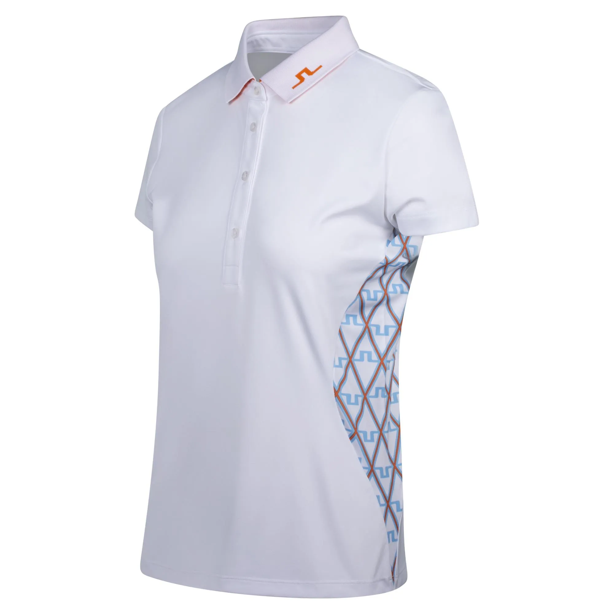 J Lindeberg Jennie Ladies Golf Polo Shirt Little Boy Blue Diamond