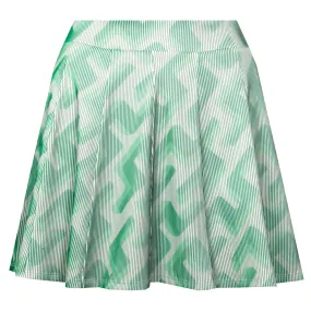 J Lindeberg Jolie 3D Print Ladies Golf Skirt Green 3D Bridge