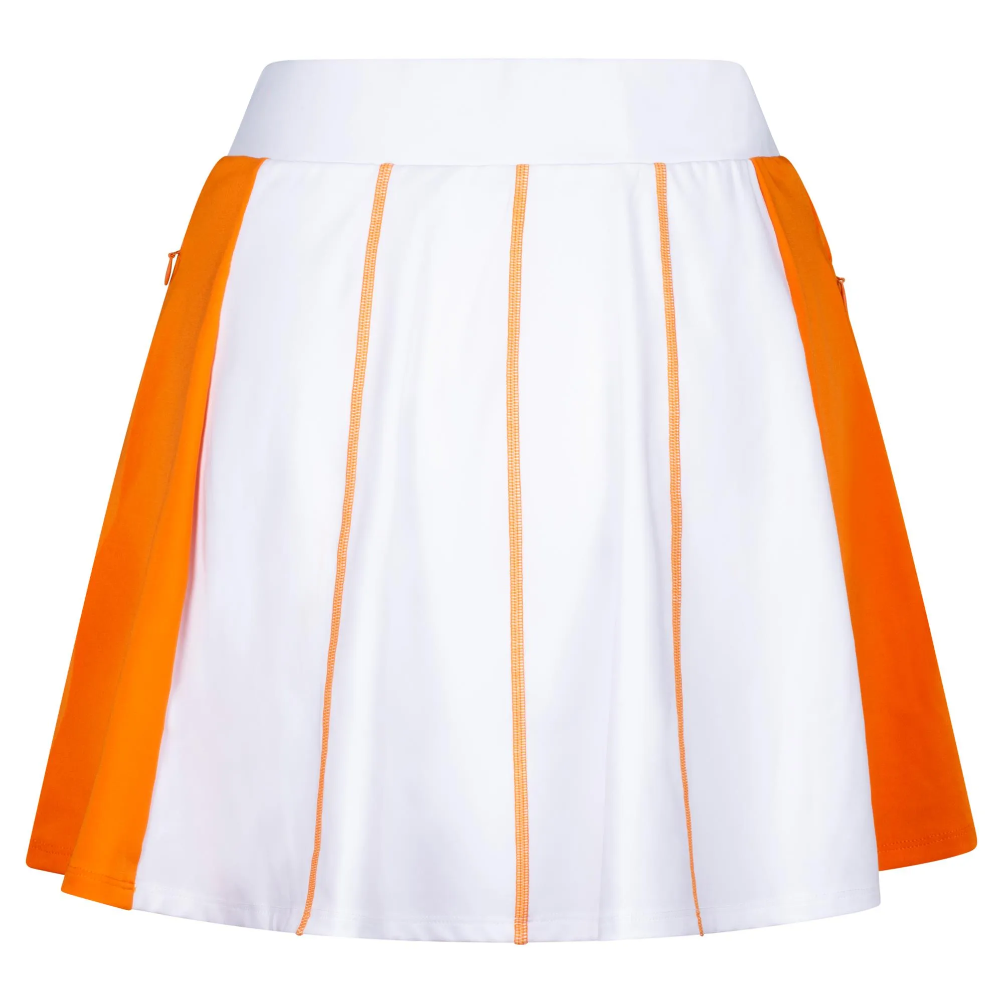 J Lindeberg Jolie Ladies Golf Skirt White/Russet Orange