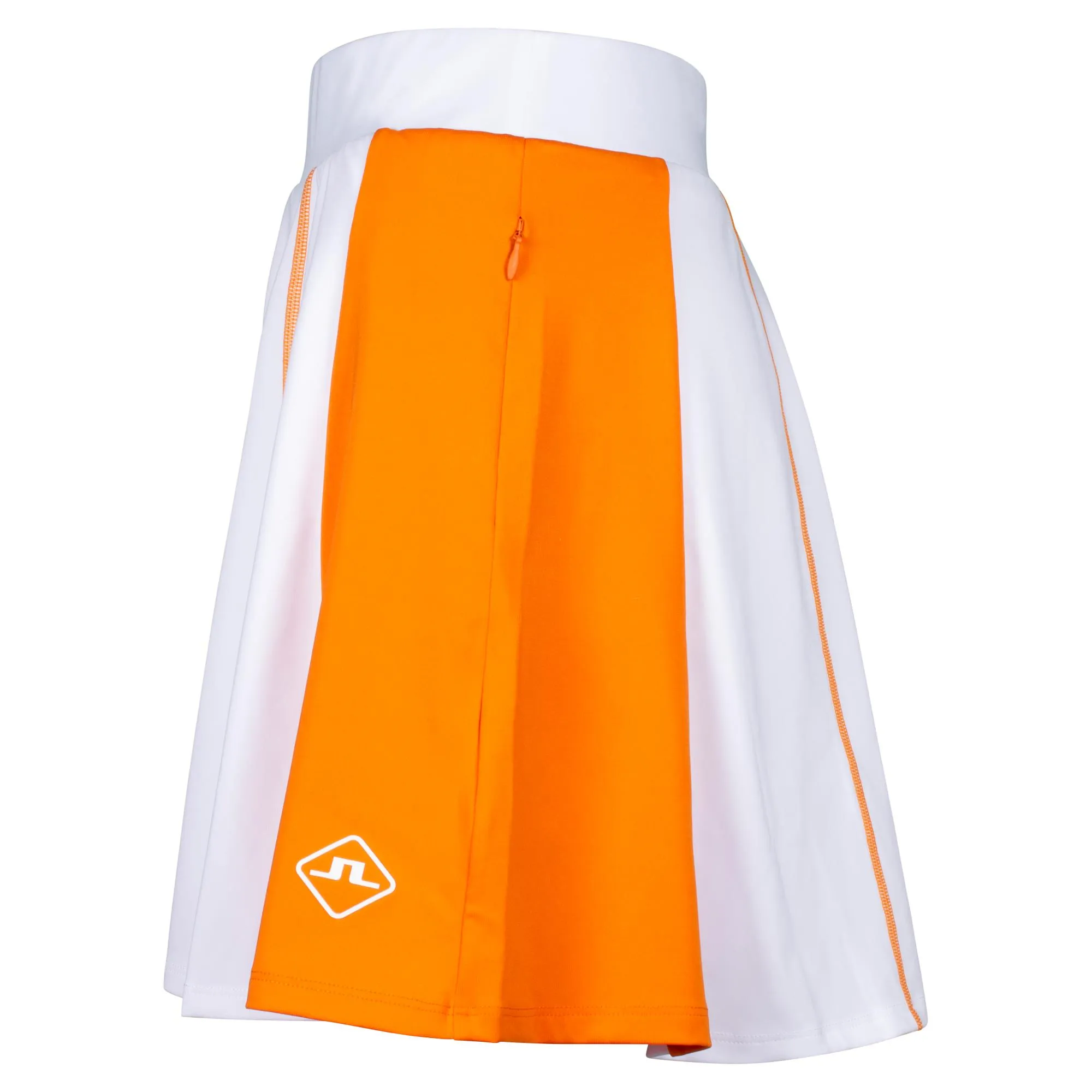 J Lindeberg Jolie Ladies Golf Skirt White/Russet Orange