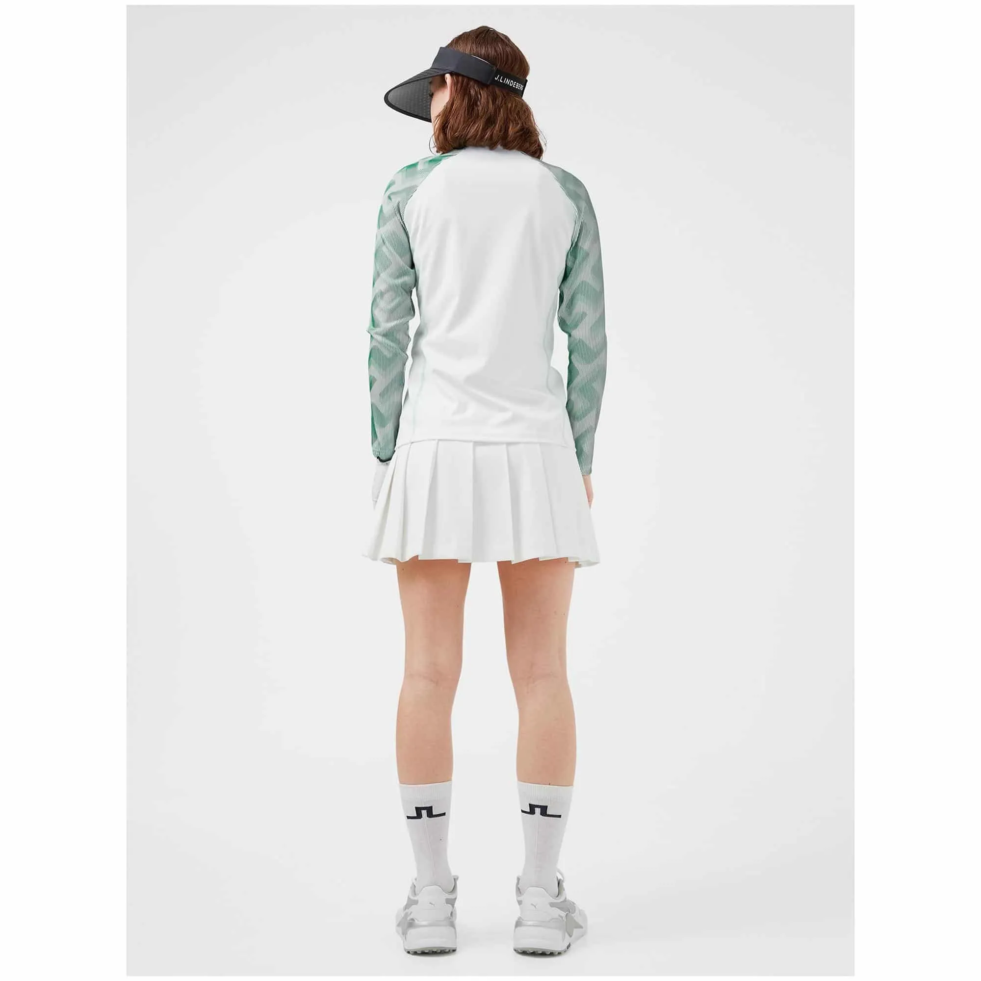 J Lindeberg June 3D Sleeve Ladies Golf Mid Layer White