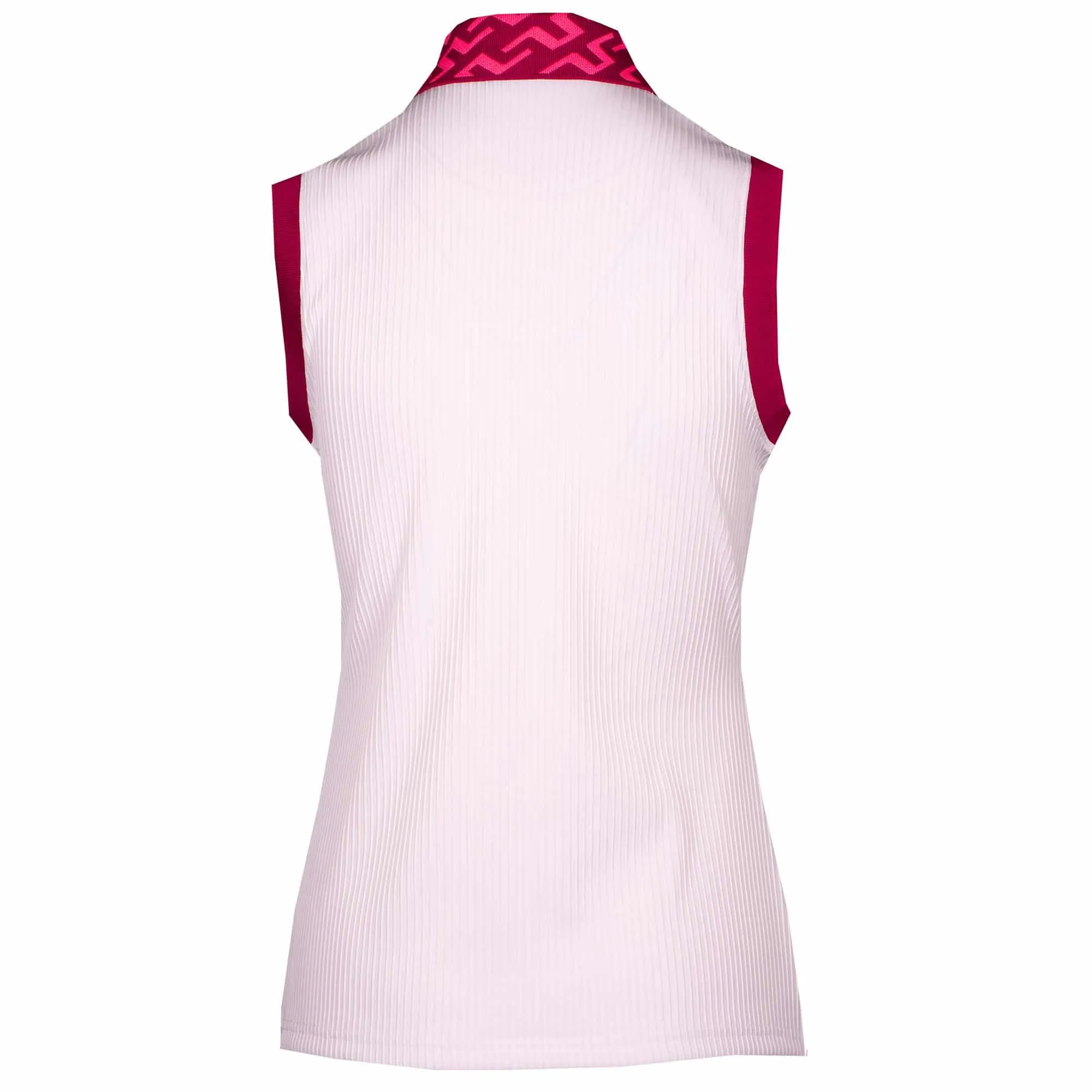 J Lindeberg Lale Ladies Sleeveless Golf Polo Shirt White