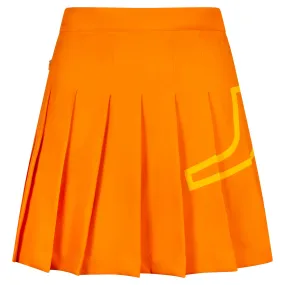 J Lindeberg Naomi Ladies Golf Skirt Russet Orange/Citrus