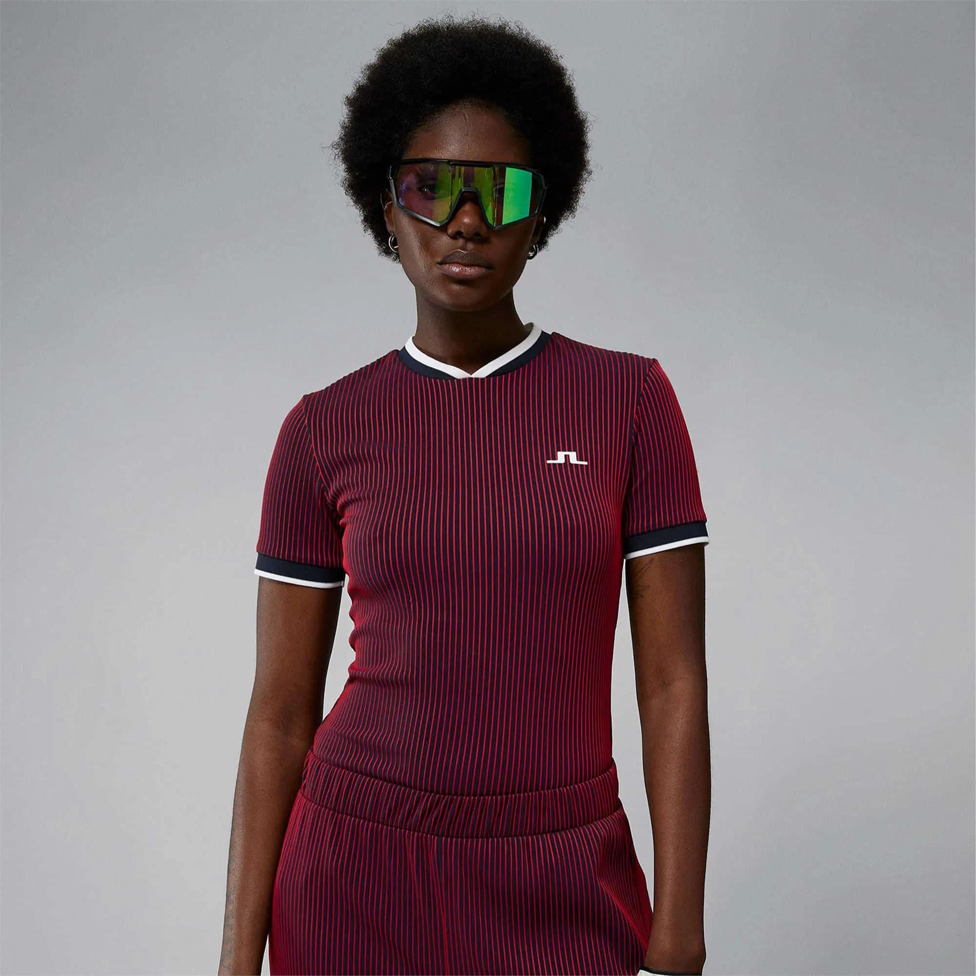 J Lindeberg Parvin Ladies Top Barbados Cherry