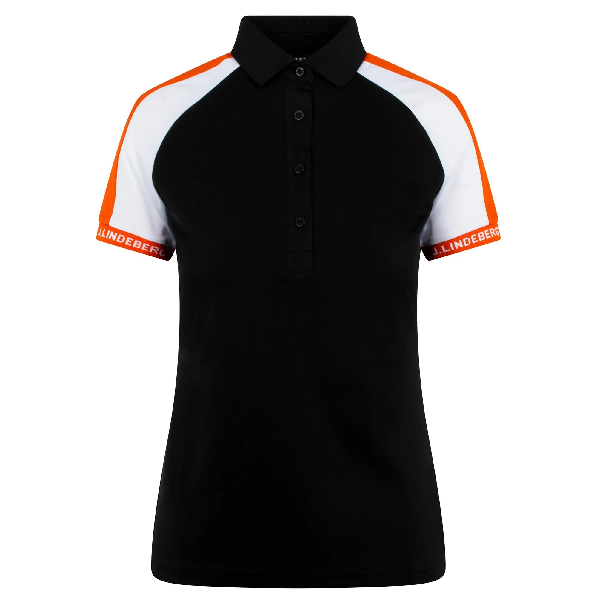 J Lindeberg Perinne Ladies Golf Polo Shirt Black