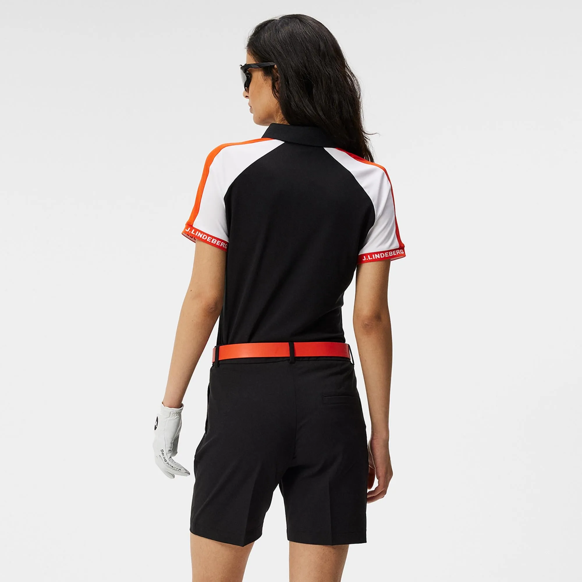 J Lindeberg Perinne Ladies Golf Polo Shirt Black