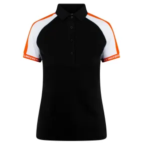 J Lindeberg Perinne Ladies Golf Polo Shirt Black