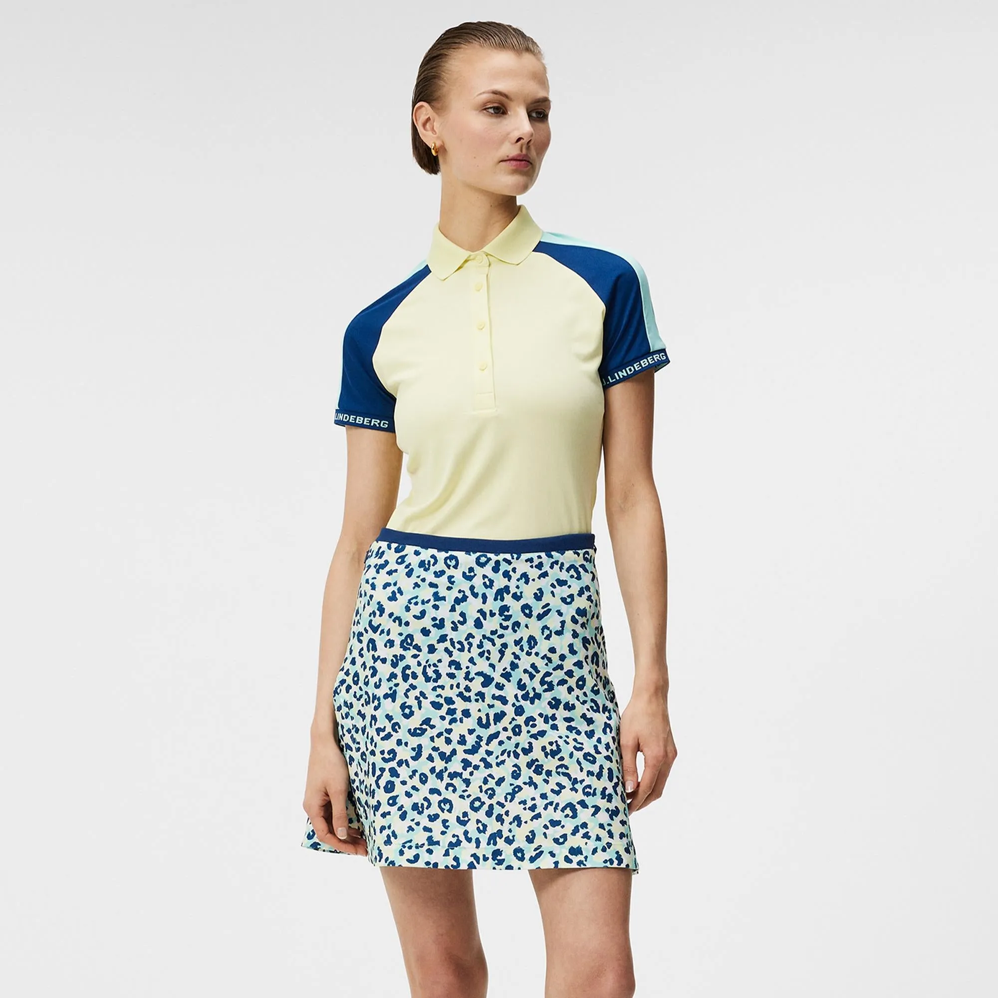 J Lindeberg Perinne Ladies Golf Polo Shirt Wax Yellow