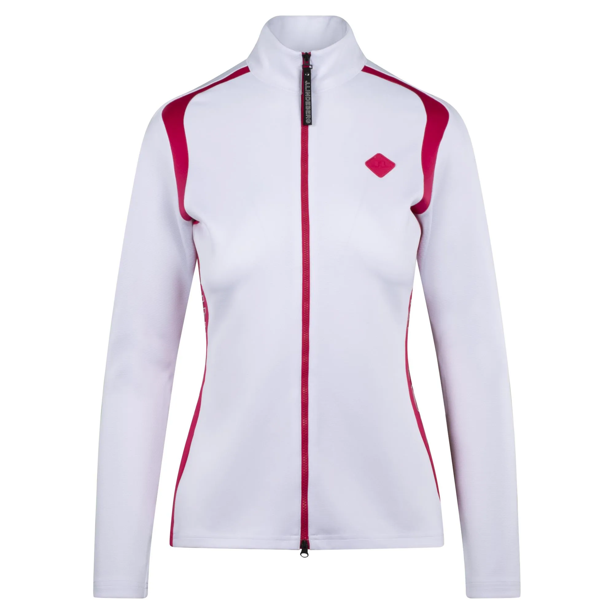 J Lindeberg Solar Full Zip Ladies Golf Mid Layer White