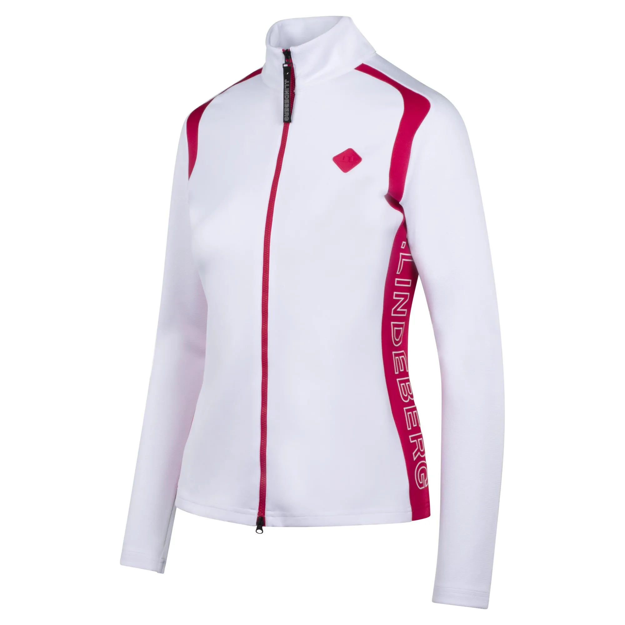 J Lindeberg Solar Full Zip Ladies Golf Mid Layer White