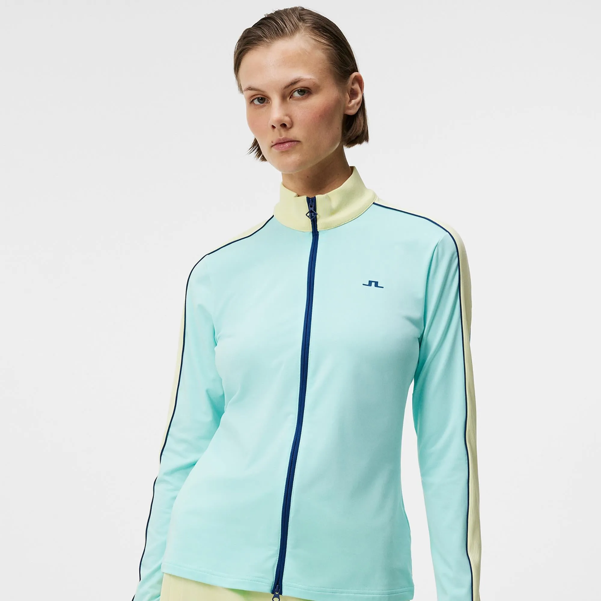 J Lindeberg Tamara Ladies Golf Mid Layer Aruba Blue