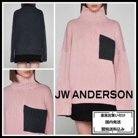 J W ANDERSON  |Long Sleeves Plain High-Neck V-neck & Crew neck