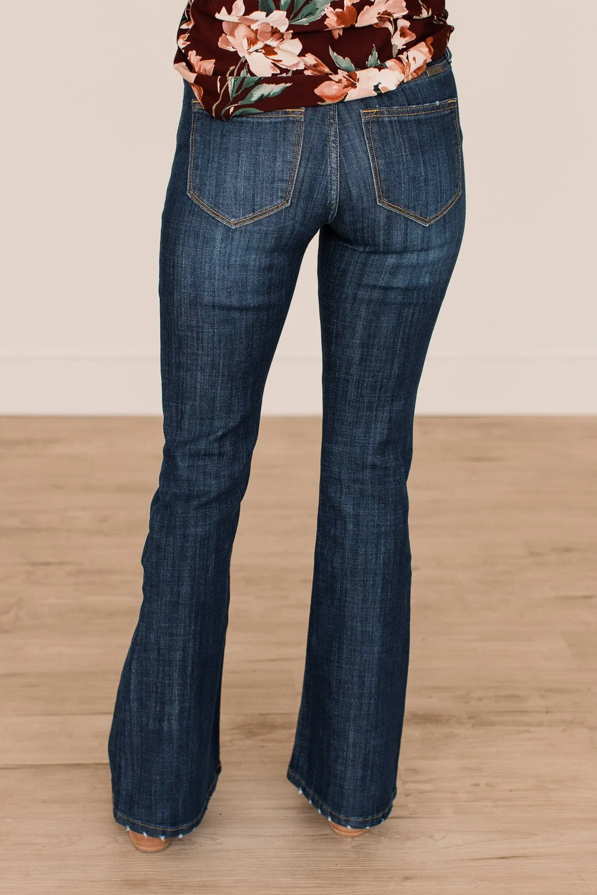 KanCan Petite Flare Jeans- Josephine Wash