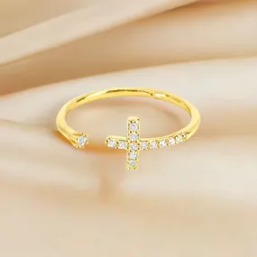 Kathryn Pave Cross Ring