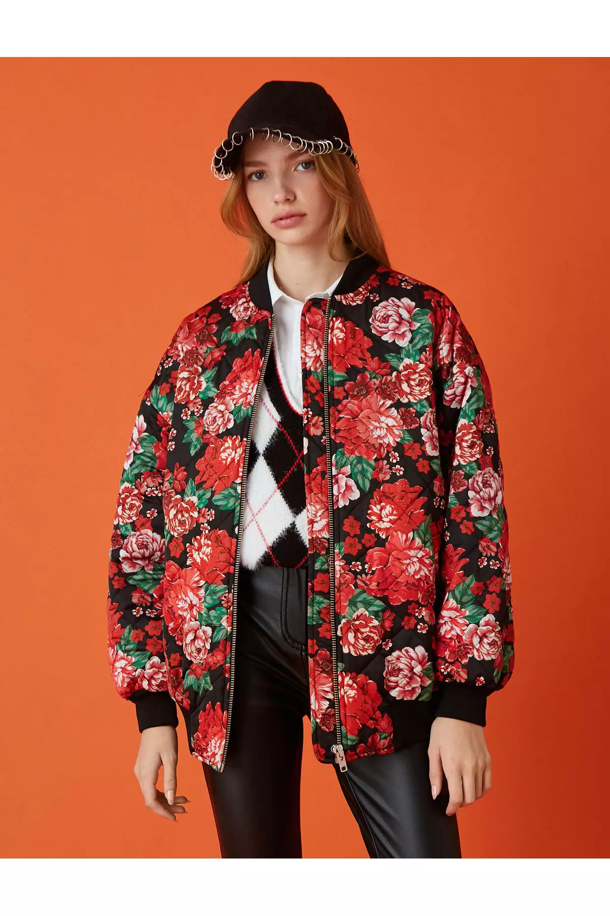 KOTON Floral Bomber Jacket