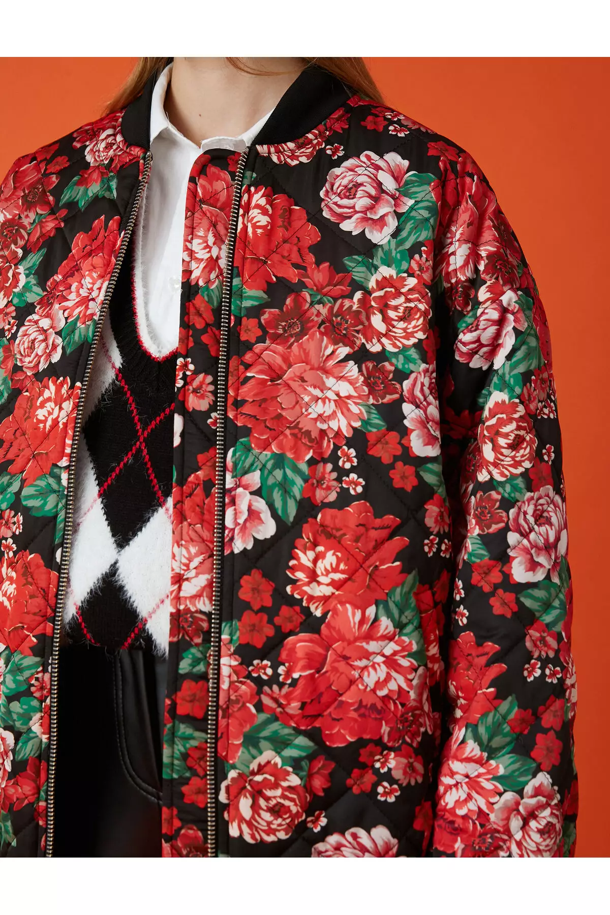 KOTON Floral Bomber Jacket