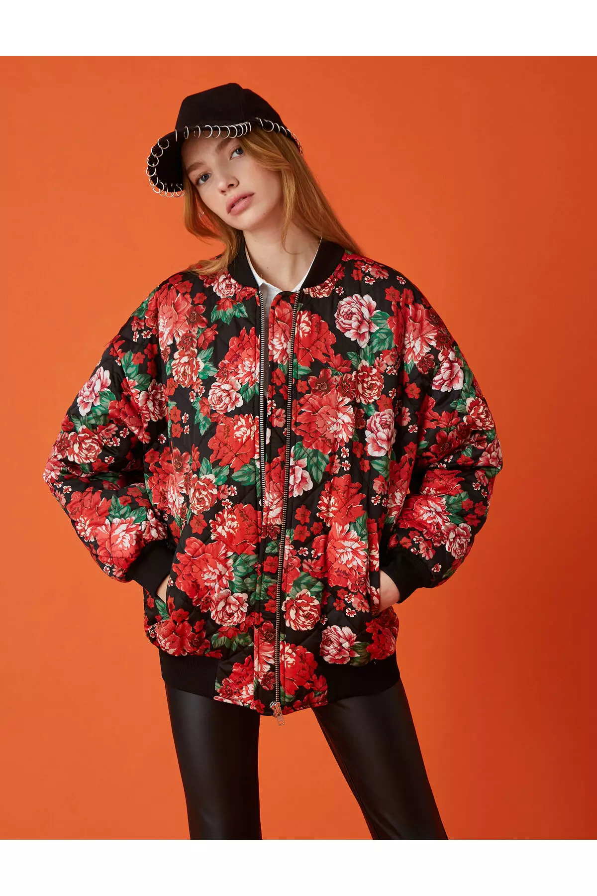 KOTON Floral Bomber Jacket