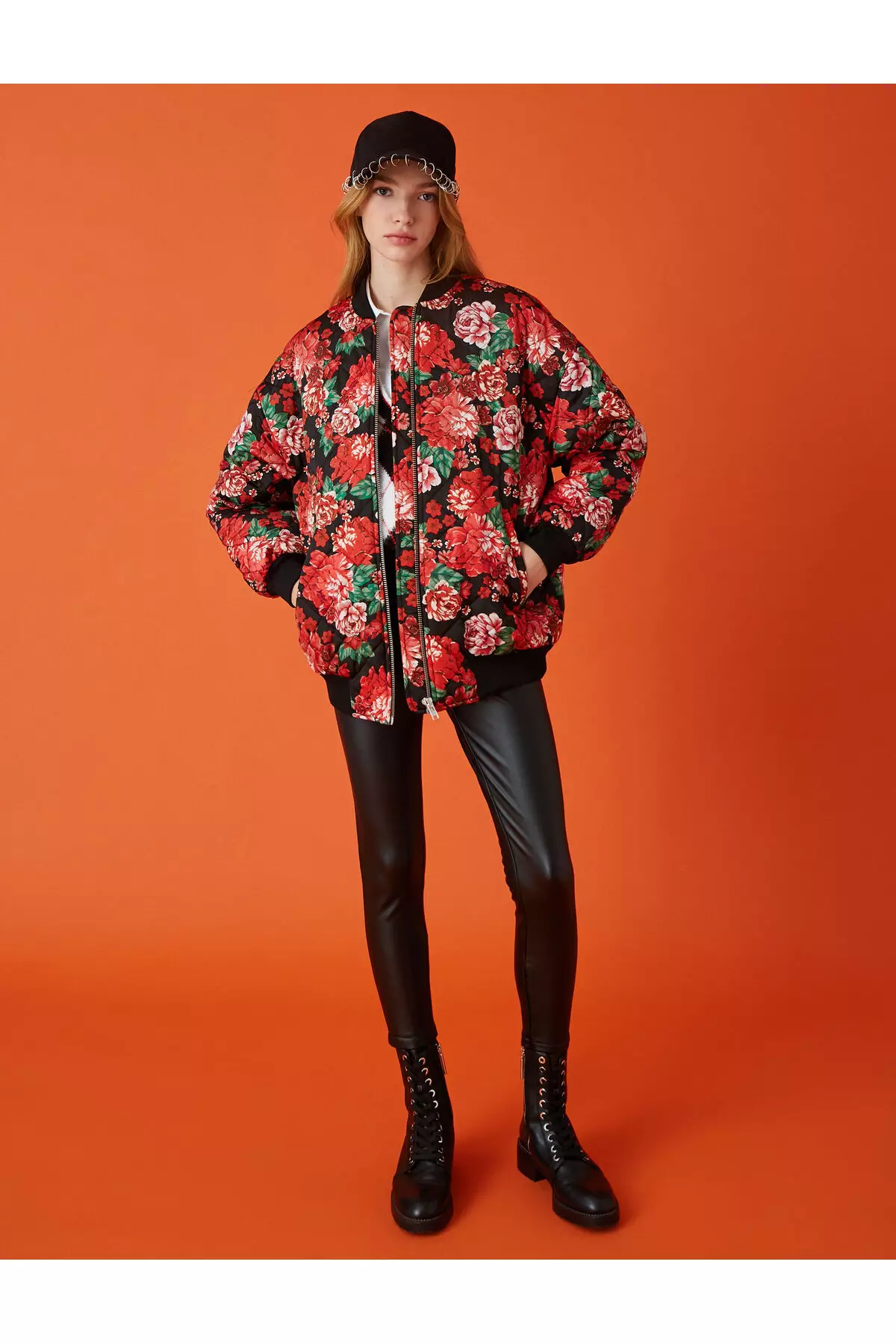 KOTON Floral Bomber Jacket