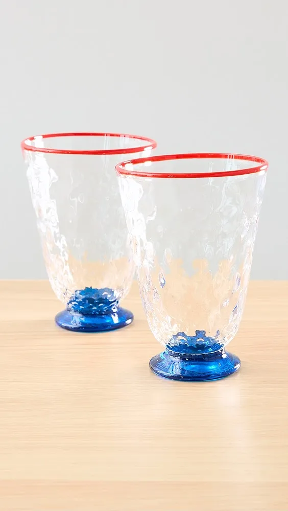 La Double J   Quilted Glasses Set of 2 