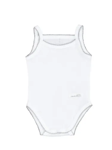 laranjinha Picot Stitch Singlet- Grey